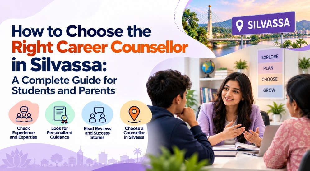 Career Counsellor in Silvassa providing professional career guidance to an Indian student and parent.